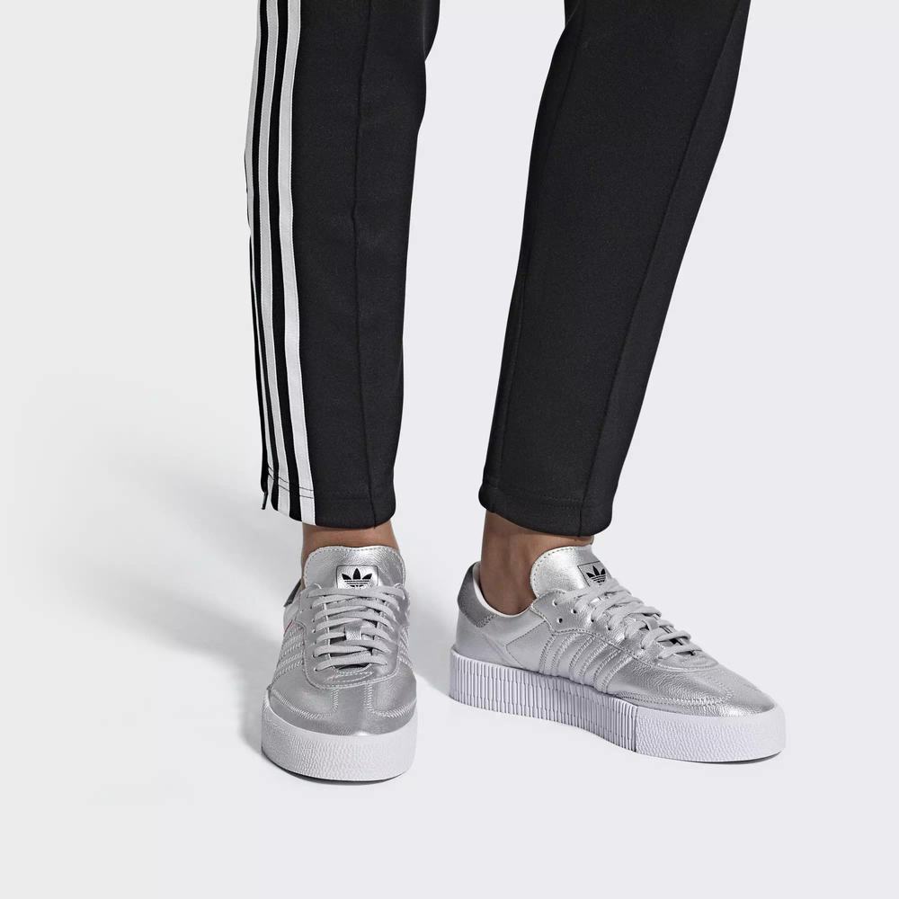 Adidas Samba Rose Tenis Plateados Para Mujer (MX-18350)